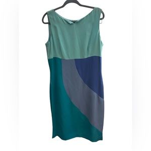 Donna Morgan 100% Silk Sleeveless Dress Beautiful Colors Size 14